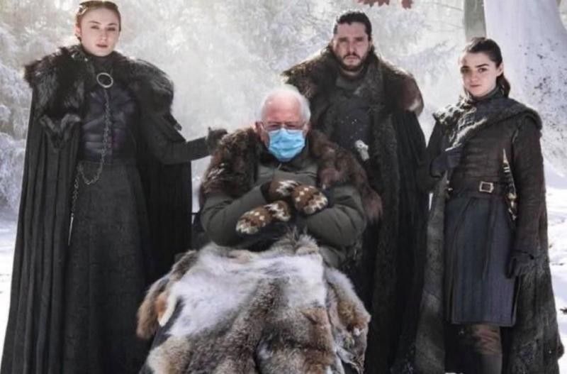 Bernie Sanders with Game of Thrones cast