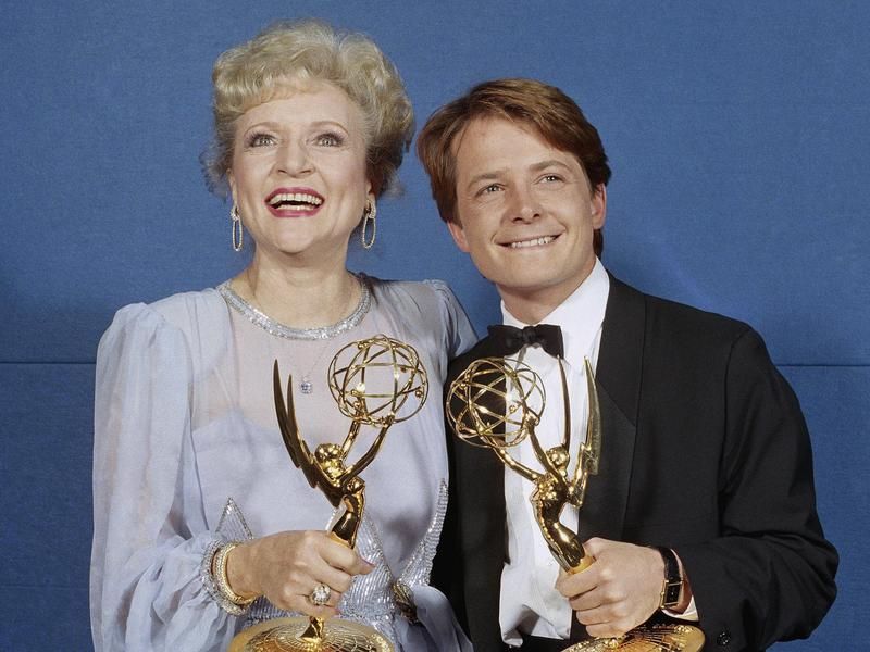 Betty White with Michael J. Fox