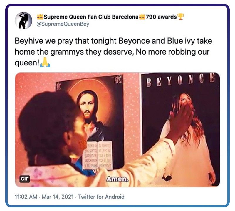 Beyoncé prayer