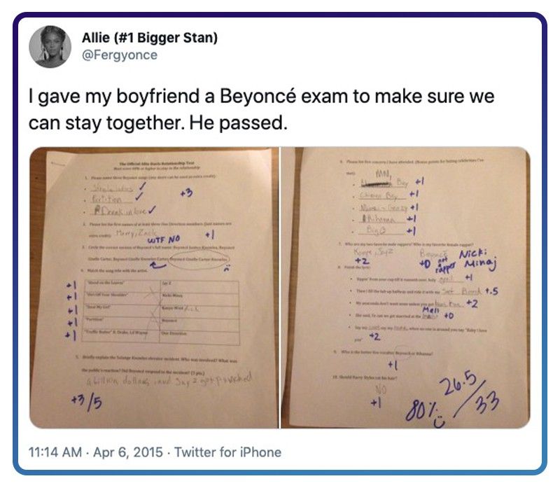 Beyoncé test