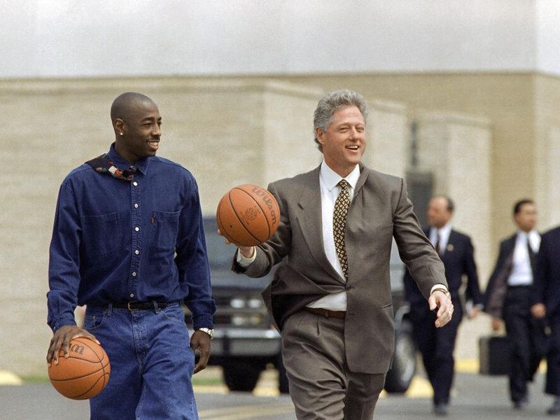 Bill Clinton and Artthur Agee in 1995