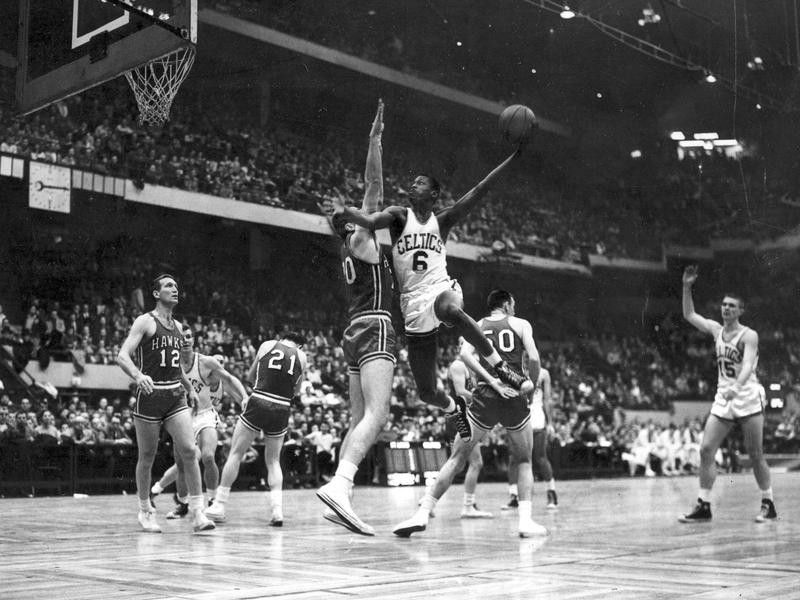Bill Russell with the Boston Celtics