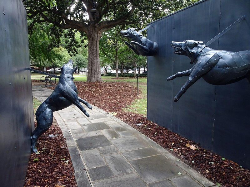 Birmingham Civil Rights National Monument for victims of police dogs