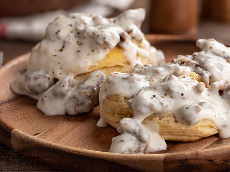 Biscuits and Creamy Sausage Gravy