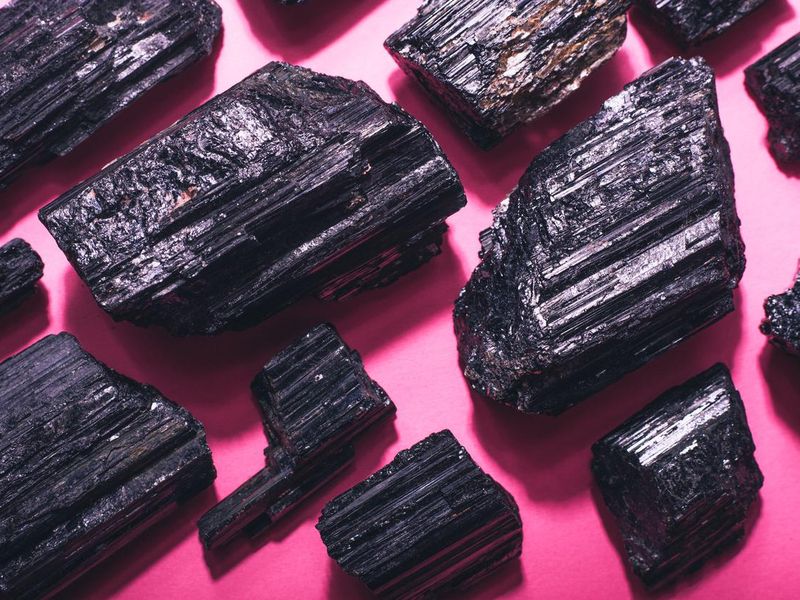 Black tourmaline abstract background