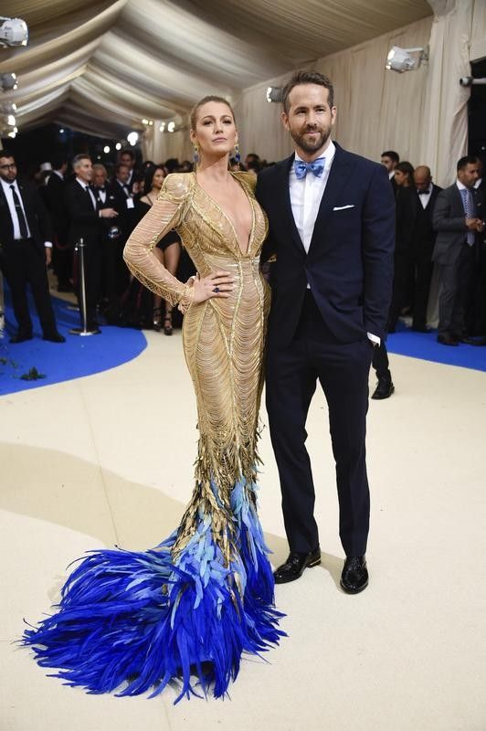 Blake Lively with Ryan Reynolds at the Met Gala