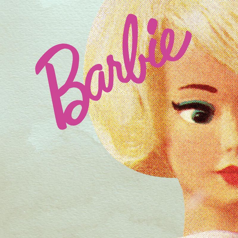 vintage barbie logo wallpaper