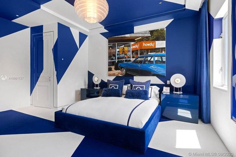 Blue guest bedroom