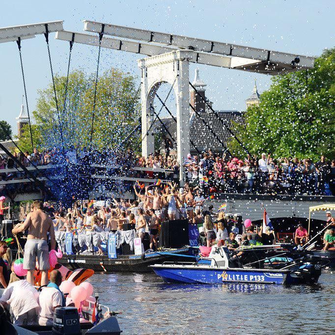 Boat Pride Parade in Amsterdam
