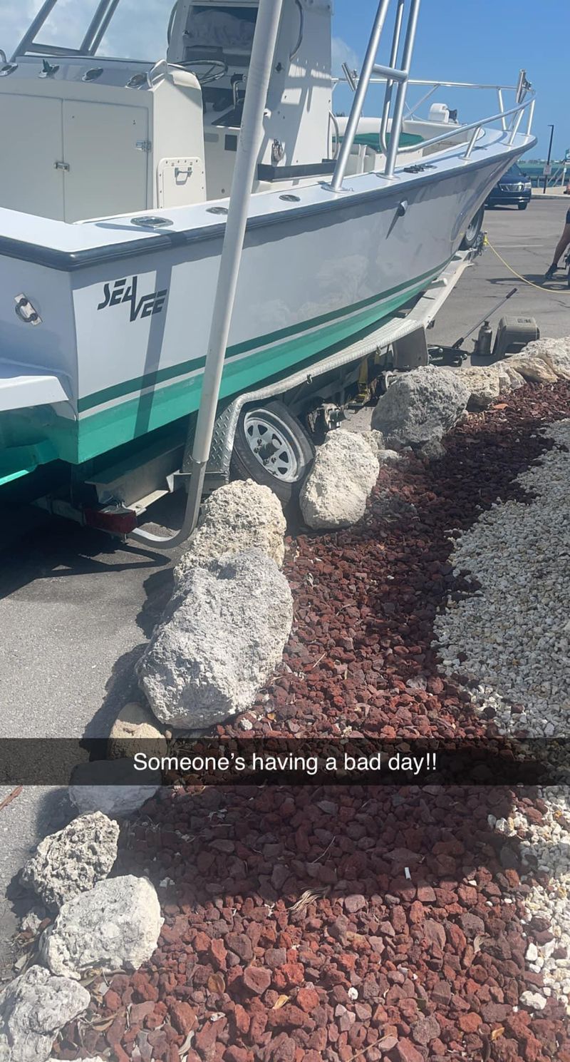 Boat trailer fail