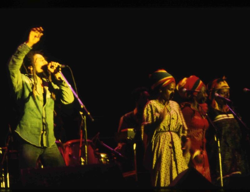 Bob Marley and backup singers