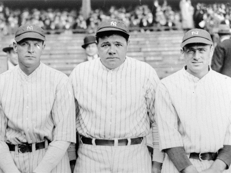 Bob Meusel, Babe Ruth, Earl Combs