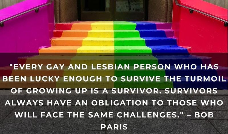 Bob Paris quote about surviving prejudice as a LGBTQ person