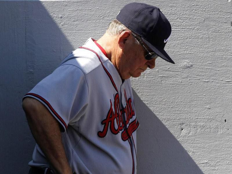 Bobby Cox looking down