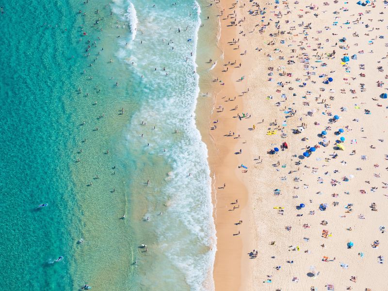 Bondi Beach drone picture