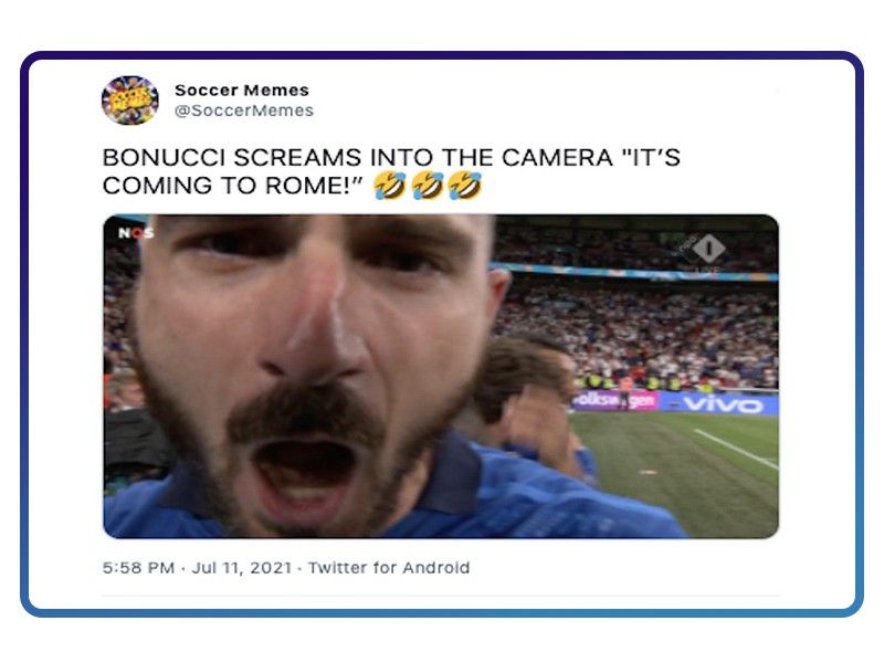 Bonnucci screaming in camera