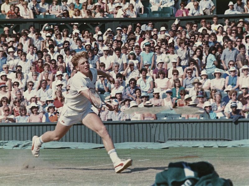 Boris Becker at Wimbledon in 1985