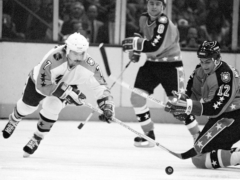 Boston Bruins Ray Bourque playing for Campbell Conference