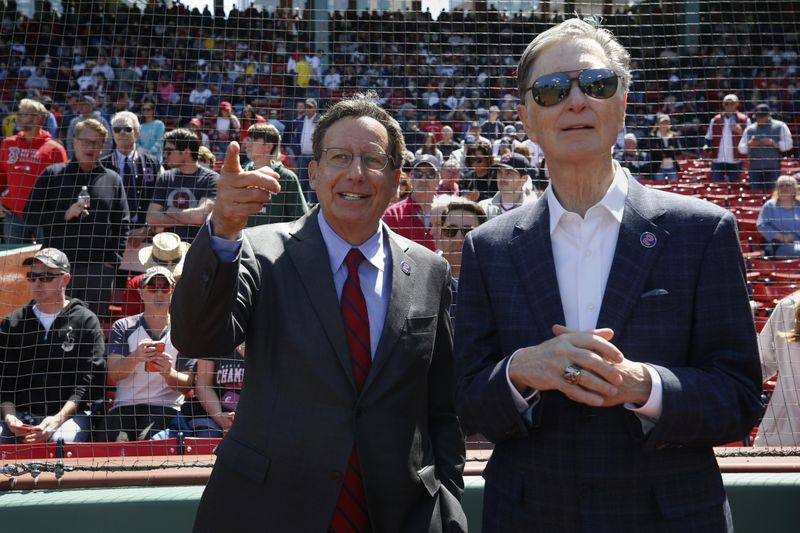 Boston Red Sox owner John Henry (right) and chairman Tom Werner