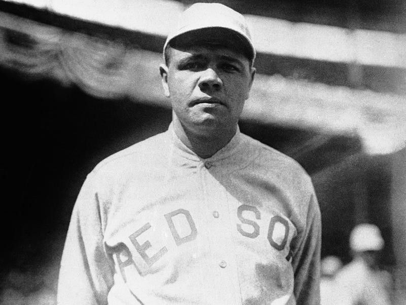 Boston Red Sox pitcher Babe Ruth