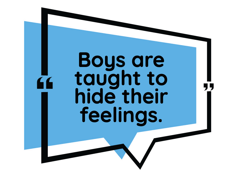 Boys are taught to hide their feelings
