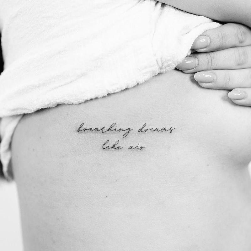 "Breathing Dreams Like Air" Tattoo