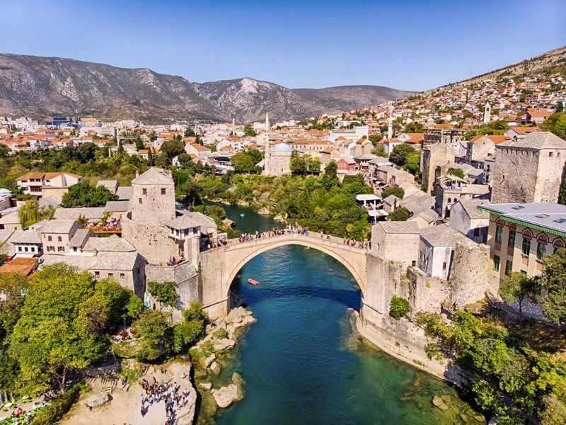 Bridge of Mostar in Bosnia