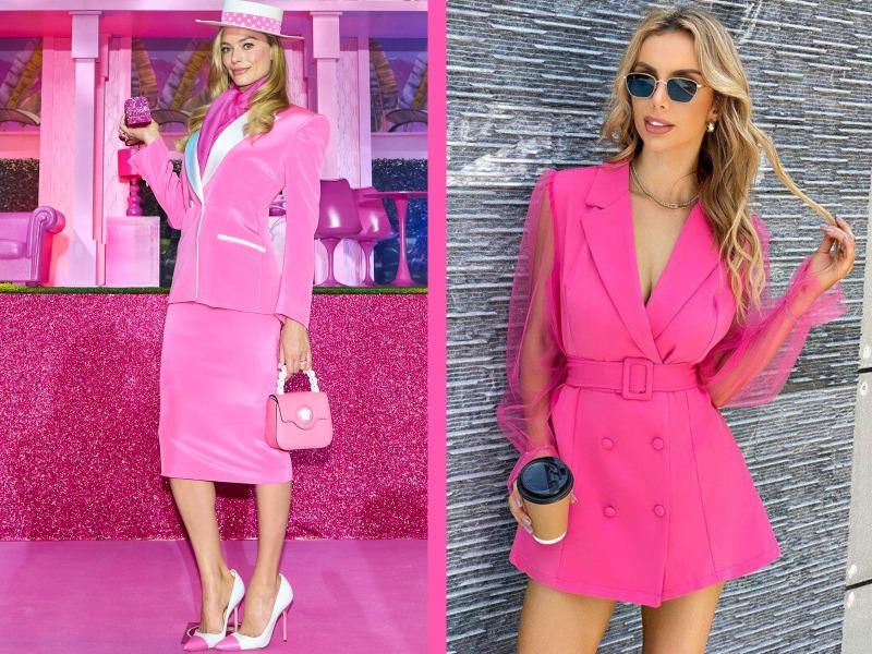 Business chic pink outfit