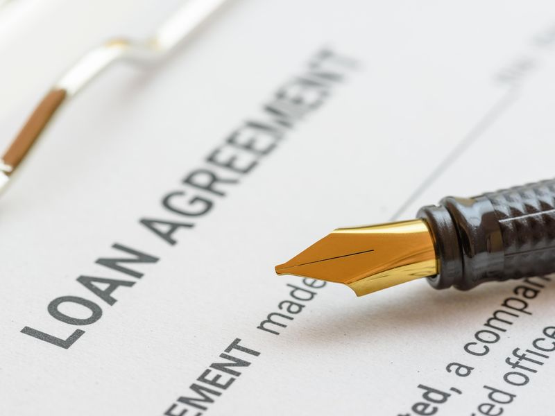 Business loan agreement or legal document