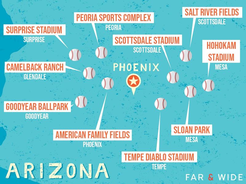 Cactus League stadiums maps
