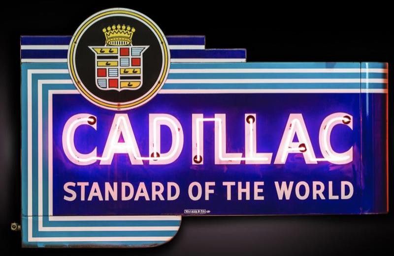 Cadillac advertising sign