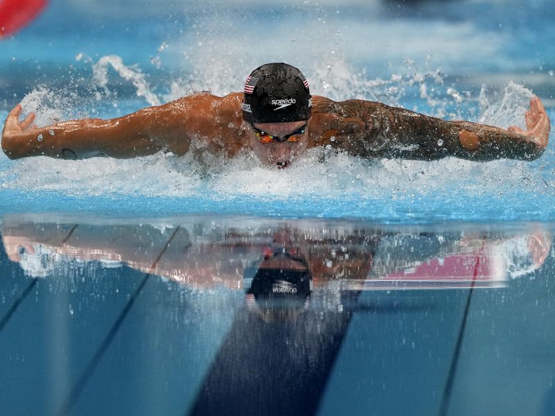 Caeleb Dressels swims in men's 100-meter butterfly final