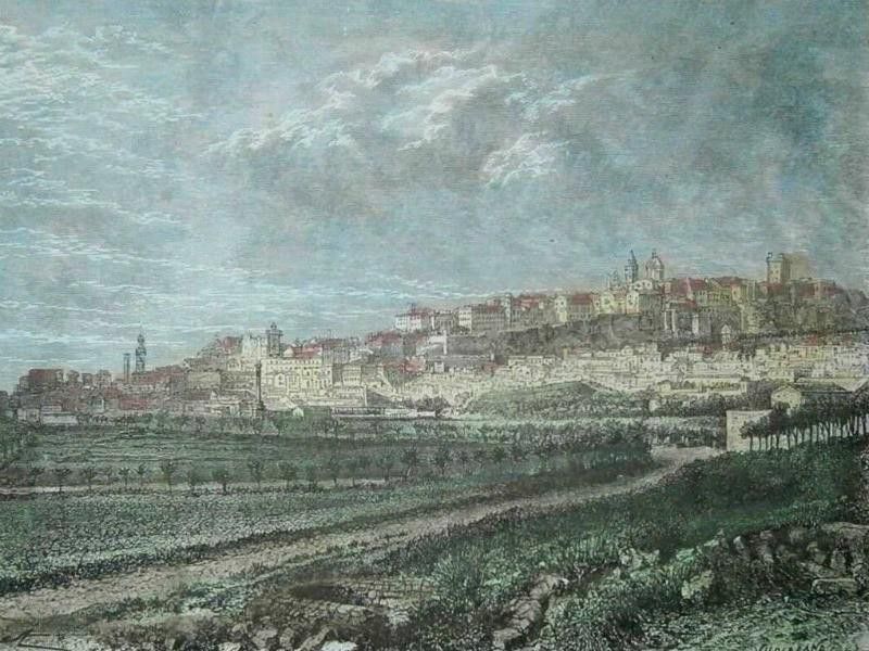 Cagliari, Italy 1875 print