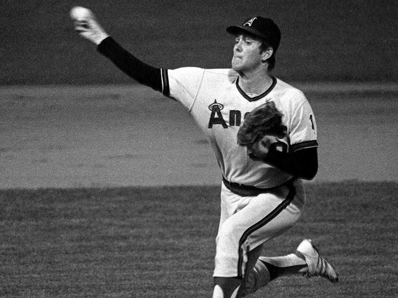 California Angels' Nolan Ryan fires the pitch