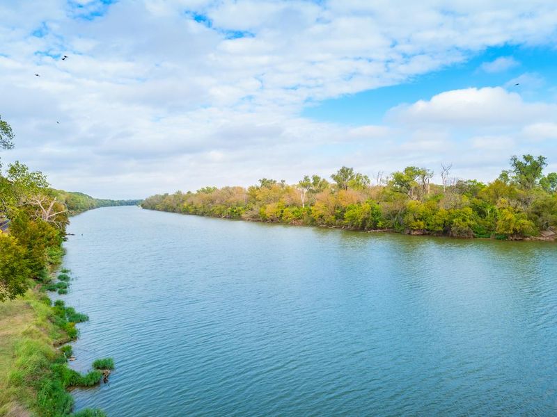 Cameron Park and the Brazos River in Waco Texas USA