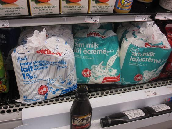 Canada Sells Milk in Bags