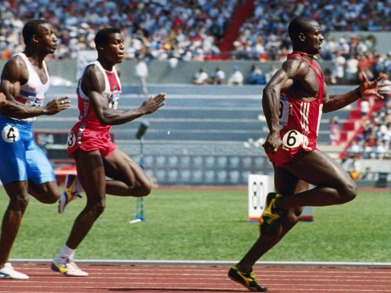Canada's Ben Johnson leads pack