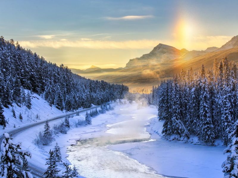 Canadian Rockies in the winter