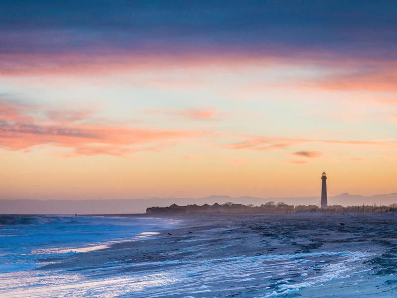 Cape May lighthouse at sunset