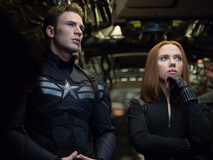 Captain america and black widow