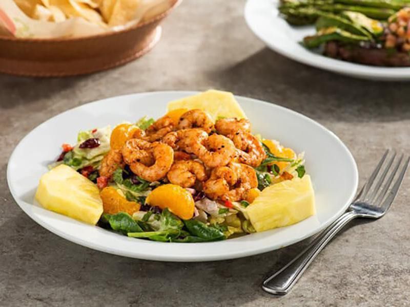 Caribbean Shrimp Salad, one of their healthiest fast-food items