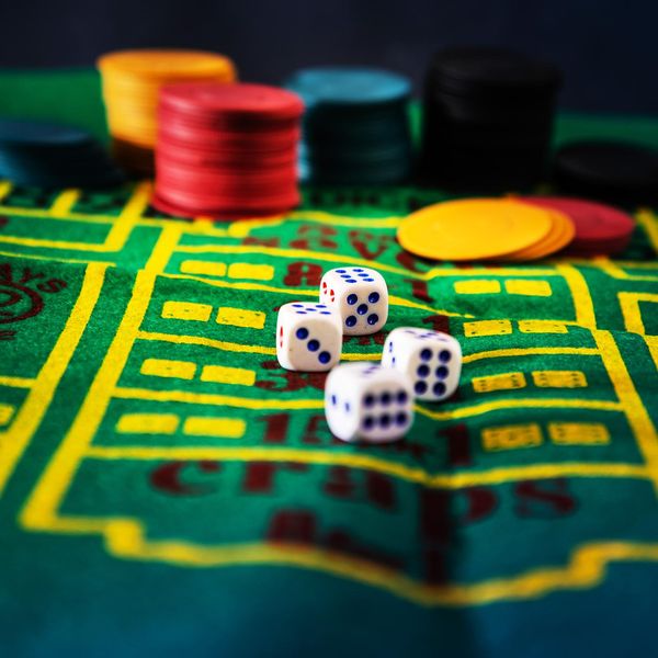 Casino dices Gambling Concept Background