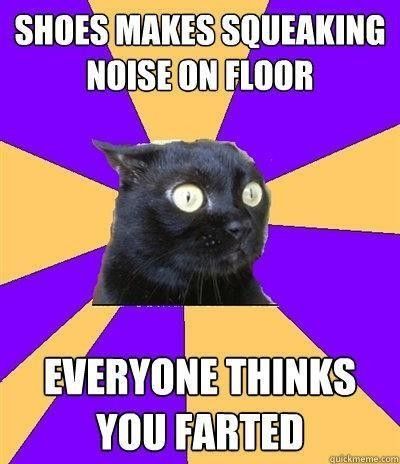 Cat worried about sound she made