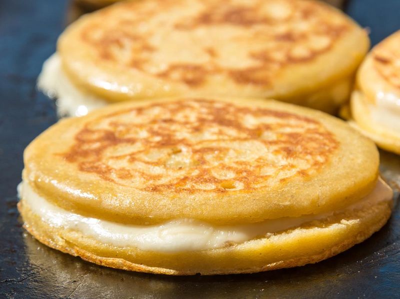 Cheese Arepas, one of the best Colombian food dishes