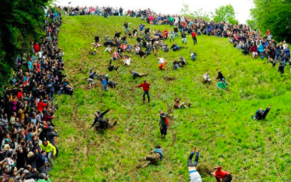 Cheese rolling competition