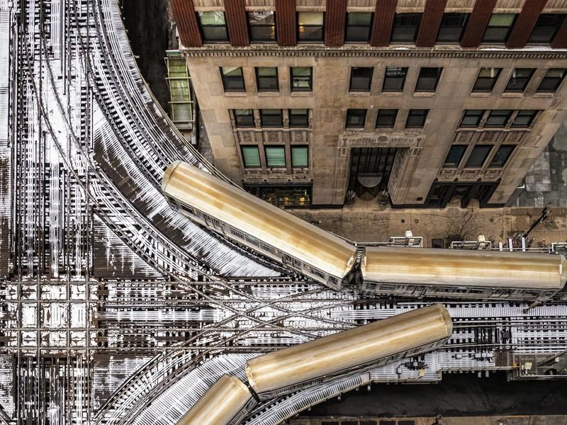 Chicago metro from above