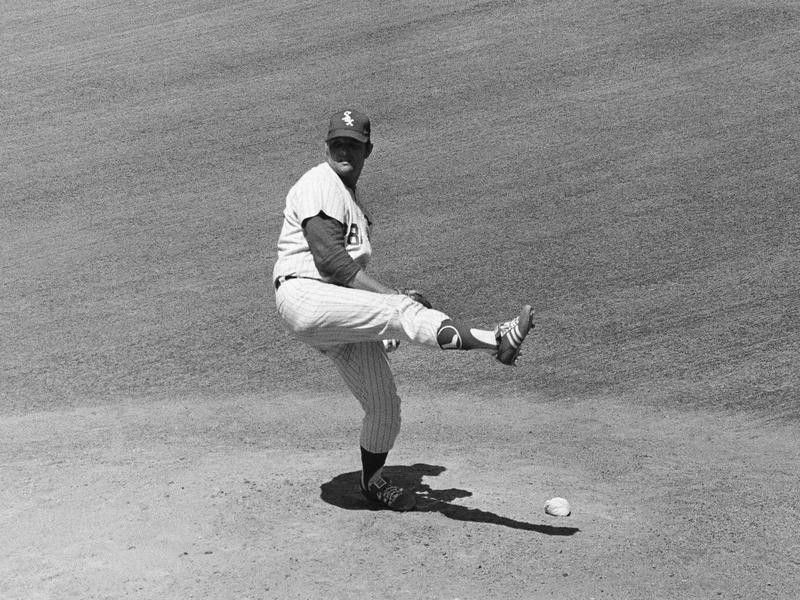 Chicago White Sox pitcher Wilbur Wood in action