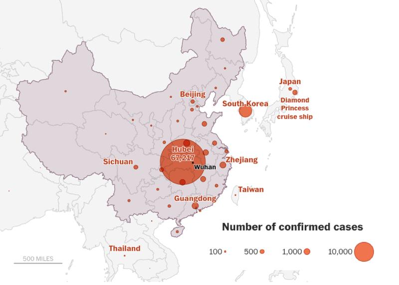 Chinese Caronavirus Map