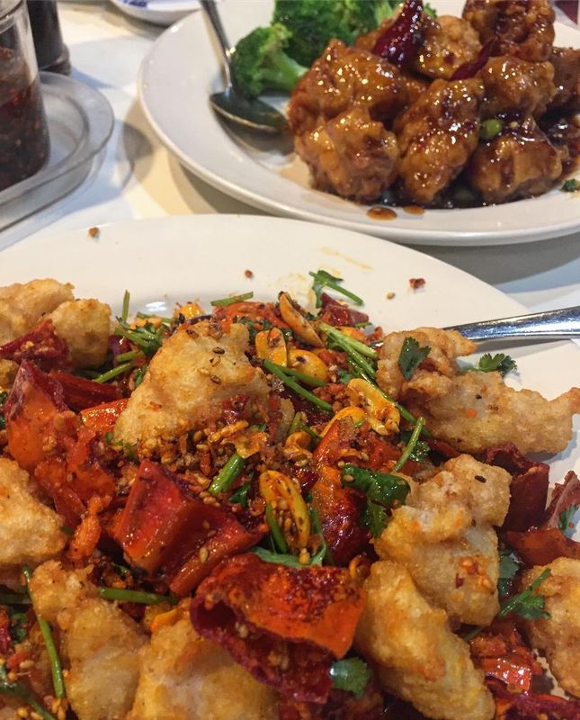 Chinese food dishes at Dumplings and Beyond