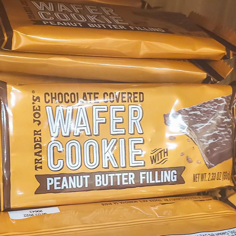 Chocolate Covered Wafer Cookies with Peanut Butter Filling